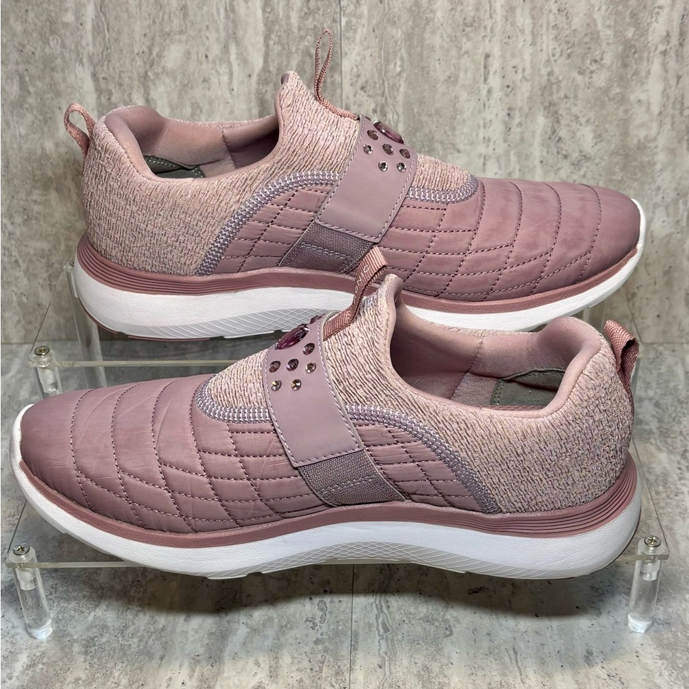 Vionic Dianne Lavender Pink Jeweled Slip On Sneakers Arch Support Sz 10 - Picture 6 of 10